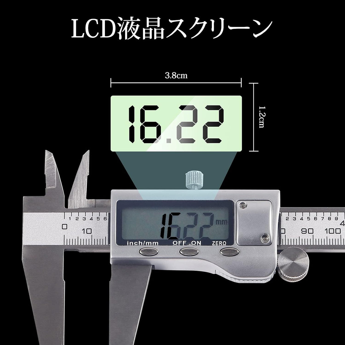Digital Caliper 200mm Stainless Steel LCD Display for Outer Diameter, Inner Diameter, Depth, Step Measurement, Tool, Zero Reset, High Accuracy, Battery Included, DIY, for Carpenters, with Storage Case